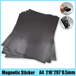 A4 Rubber Magnetic Sheet Black Magnetic Mat for Refrigerator Photo and Picture Cutting Die Craft Strong Magnet on One Side 0.5mm