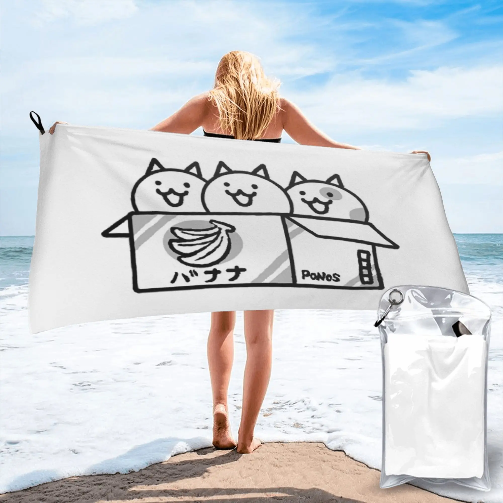 

Пляжное полотенце Battle Cats из мягкой микрофибры, быстросохнущее, впитывающее, для бассейна