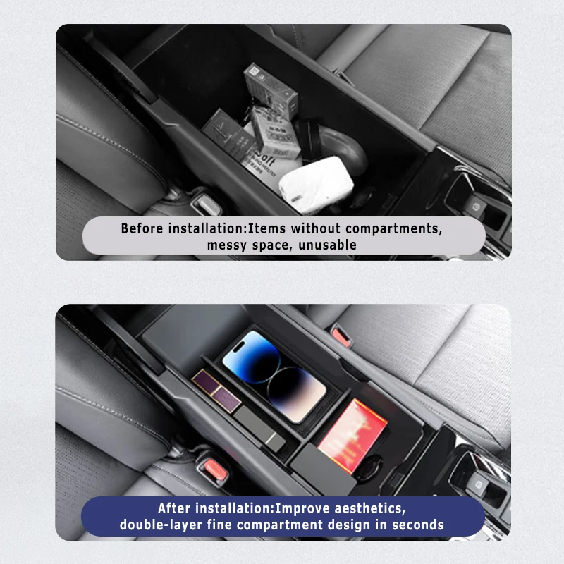 Car Center Console Storage Box For Honda CR-V 2023 ABS Material Organizer Tray with Anti-Rattle Design Auto Interior Accessories
