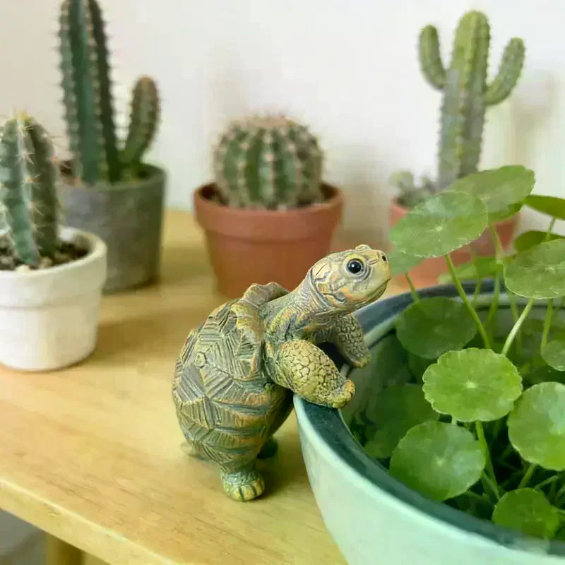 Figure Plant Pot Hanger, Resin Hanging Turtle Statue Plant Decorations Cute Turtle Statue Figurines Planter Pot Hangers Tortoise