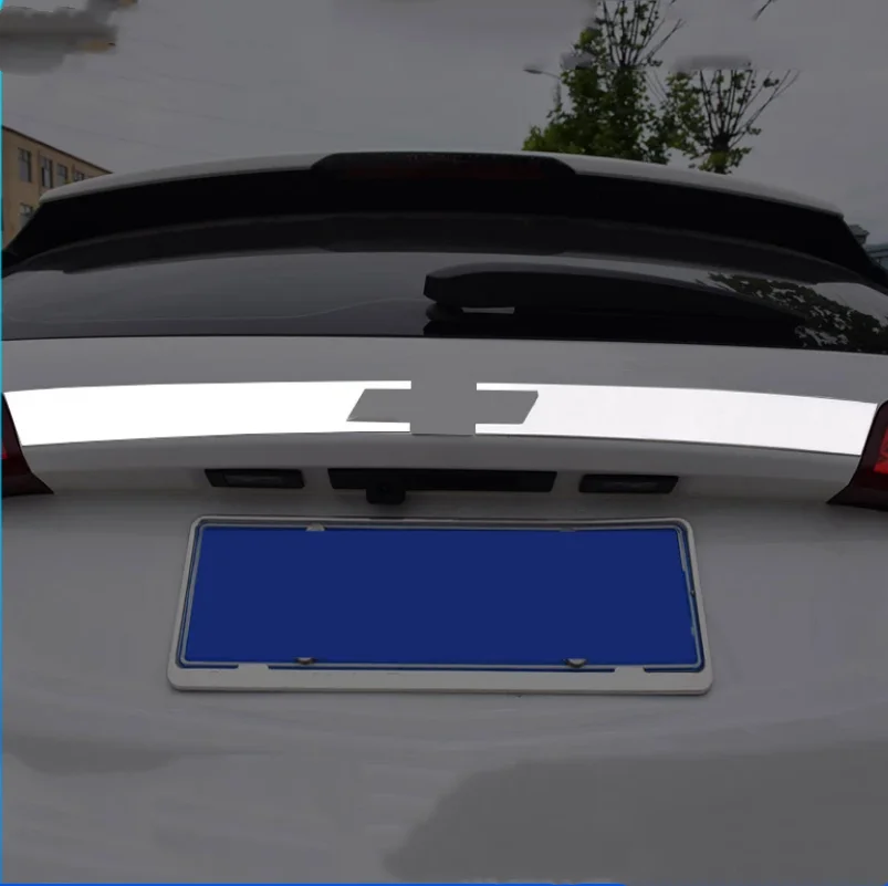 For Chevrolet Equinox 2017 2018 2019 2020 Accessories Rear Trunk Tailgate Door Tail Cover Trim Mouldings Bottom Panel Bezel Cove view 5