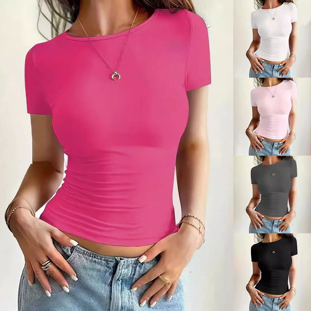 س الرقبة المحملة سليم صالح المحاصيل الأعلى ملابس غير رسمية ملابس الحفلات XL XS كل مباراة الزي النمط الأساسي لباس غير رسمي طول المحاصيل