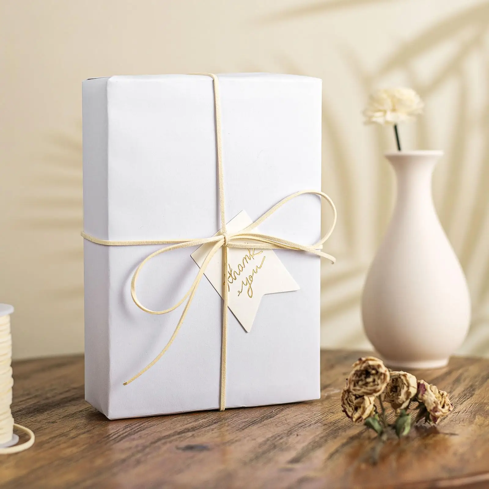 Promotion White environment-friendly Kraft paper shipping gift packaging，Scrapbooking, and Origami Art Decoration