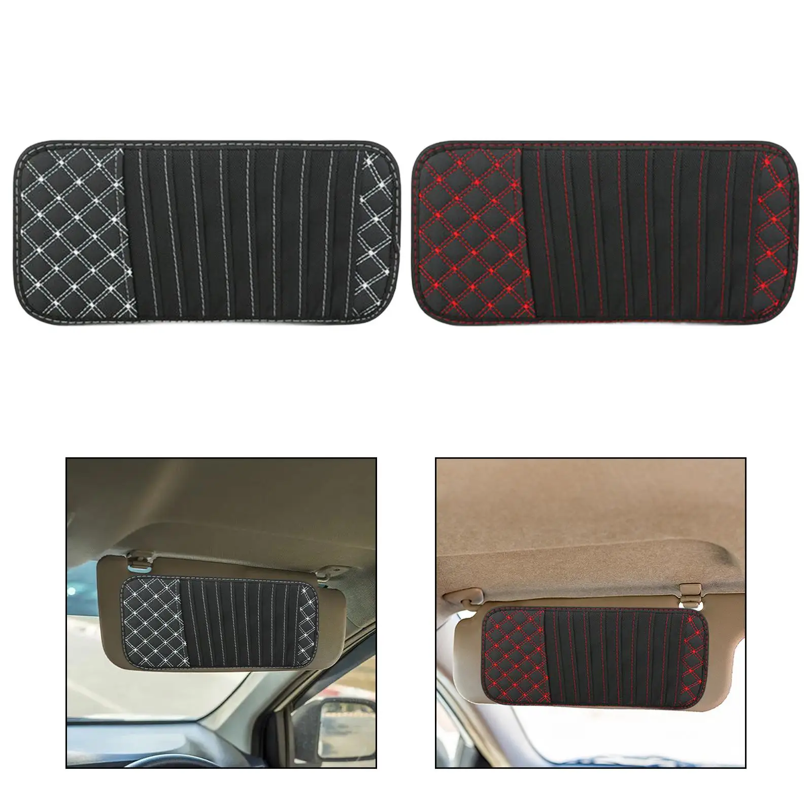 

Car Sun Visor Organizer, Auto CD Holder Organizer Versatile Pouch CD Case