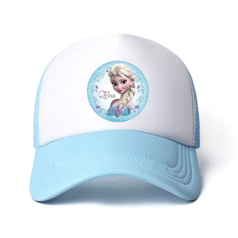 Children's Youth Hat Princess Elsa Printed Visor Hat 58CM Student 6y-15Y Boys Girls Outdoor Sports Fashion Beautiful Casual Hat