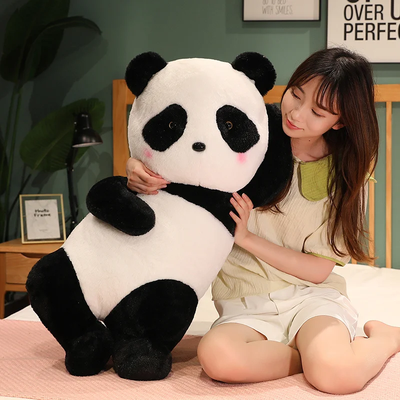 

55-90CM Cute Lying Panda Plush Toys Stuffed Doll Lovely Giant Panda Bear Soft Pillow Cushion Toys For Kids Boys Christmas Gifts