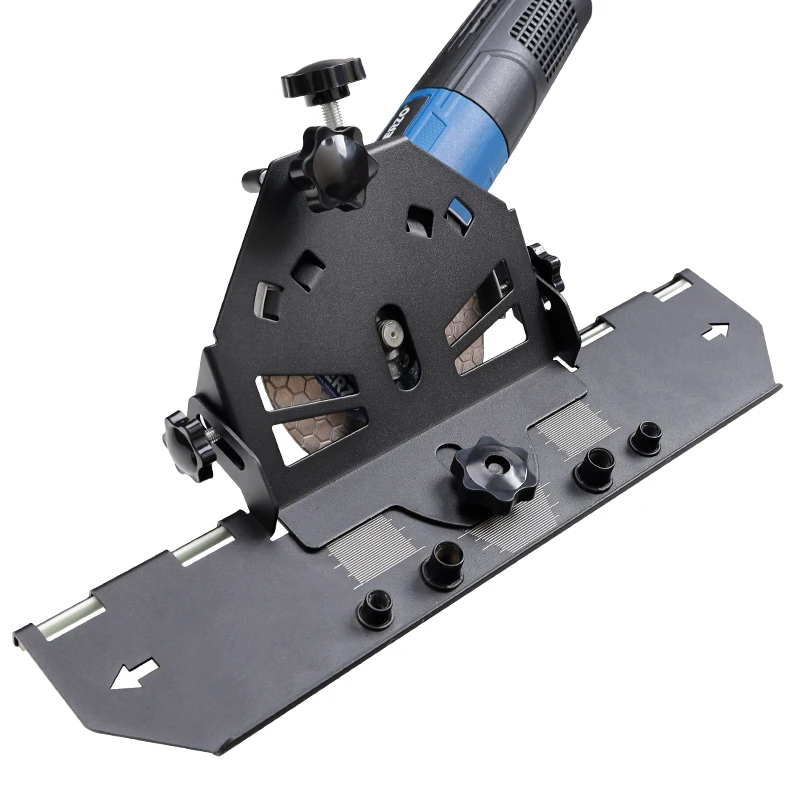 Imagem -04 - Herzo-angle Grinder Stand 45 ° Chanfro Bracket Cutting Guide Ceramic Tile Cut