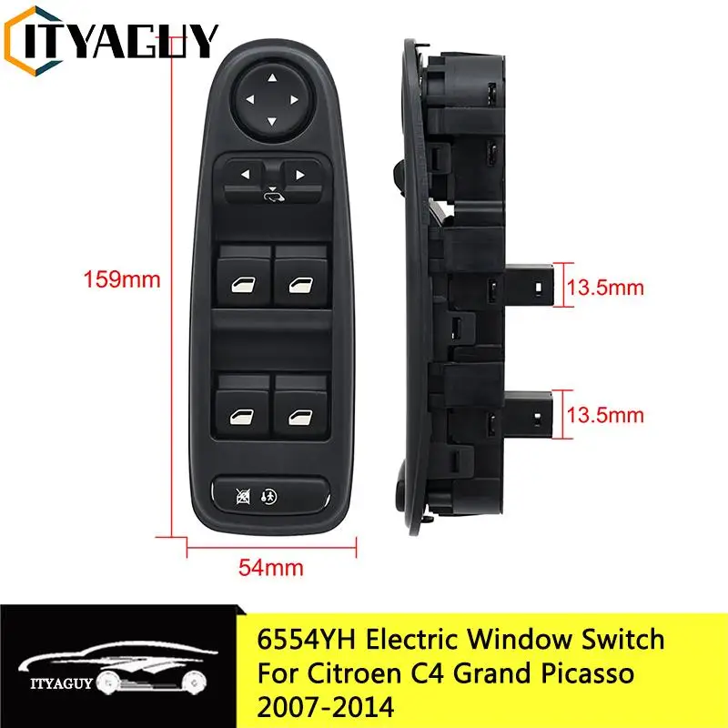 

Автомобильный Электрический стеклоподъемник 6554YH 6554.YH для Citroen C4 Grand Picasso 2007-2014, кнопка управления зеркалом