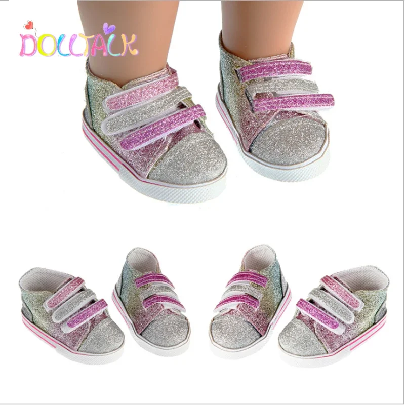 Toy Accessories Baby Shoes Greet Rainbow Three-Breasted Pu Handmade 8Cm Loog Mini Shoes For 43 Cm Bebe Reborn Dolls,1/3 Blyth