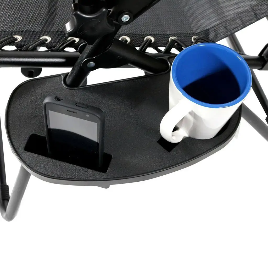 Zero Gravity Tray Folding Reclining Chair Accessory Sturdy Plastic Cup Holder for Camping Beach Chair