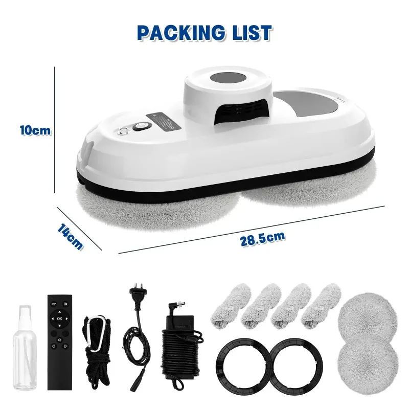 

Automatic Robot Vacuum with Remote Control US Plug Type for Glass Cleaning