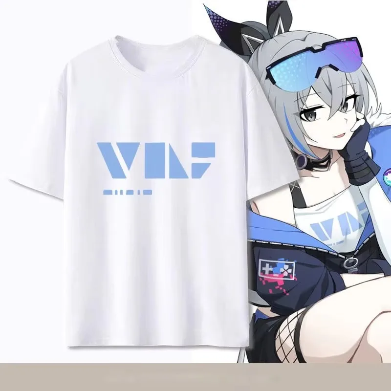 Broken Silver Wolf Academy 3-star Sky Railway Style Short-Sleeved T-Shirt Suitable for All Seasons Streetwear Top