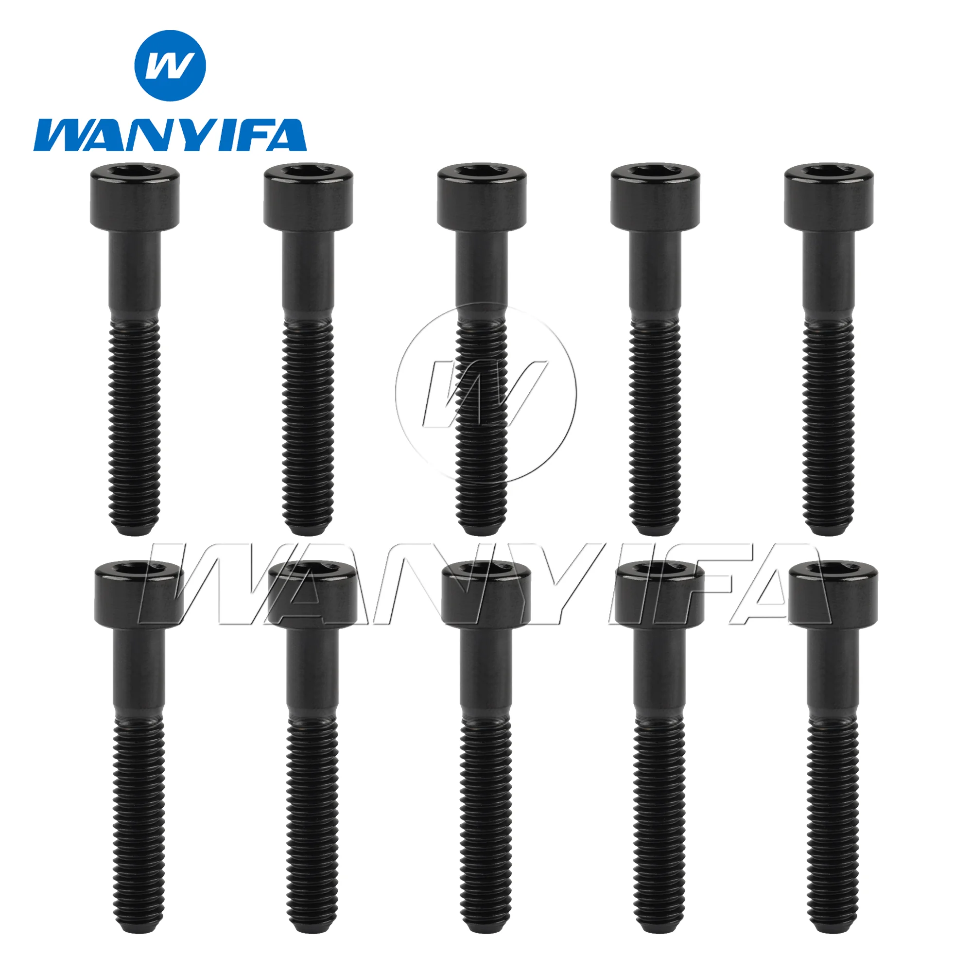 Wanyifa M6x10/15/18/20/25/30/35/40/45/50/55/60/65mm Titanium Allen Hex Socket Head Bolts Bike Stigma Screws 4pcs/10PCS