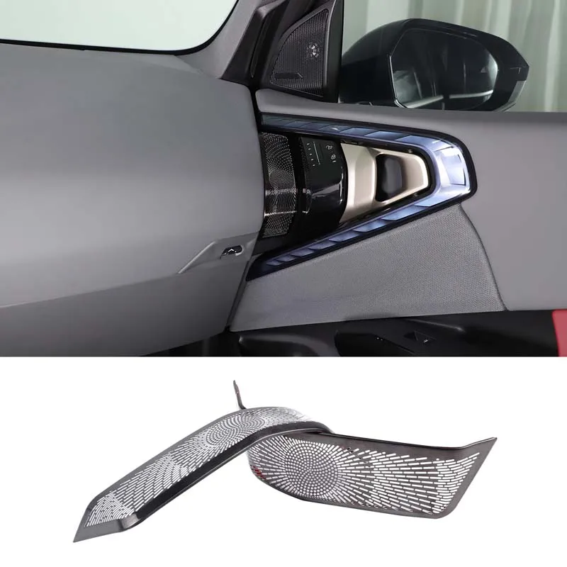 

For BMW X3 G45 2025+ stainless steel black car center control side air outlet dust cover decorative sticker interior accessories