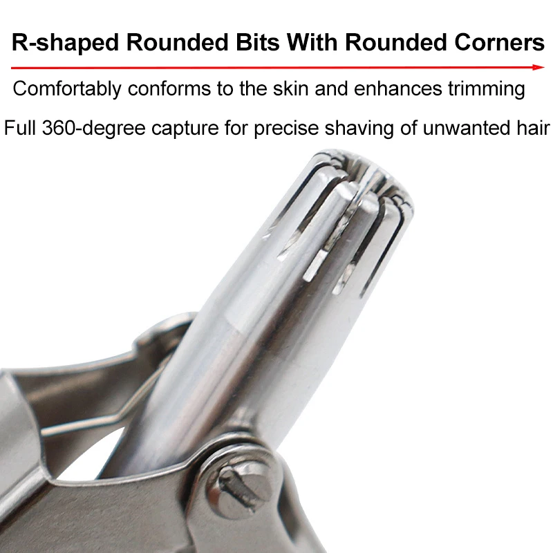 Rasoio per peli del naso Vibrissa per uomo rasoio per peli del naso in acciaio inossidabile lavabile manuale portatile adatto
