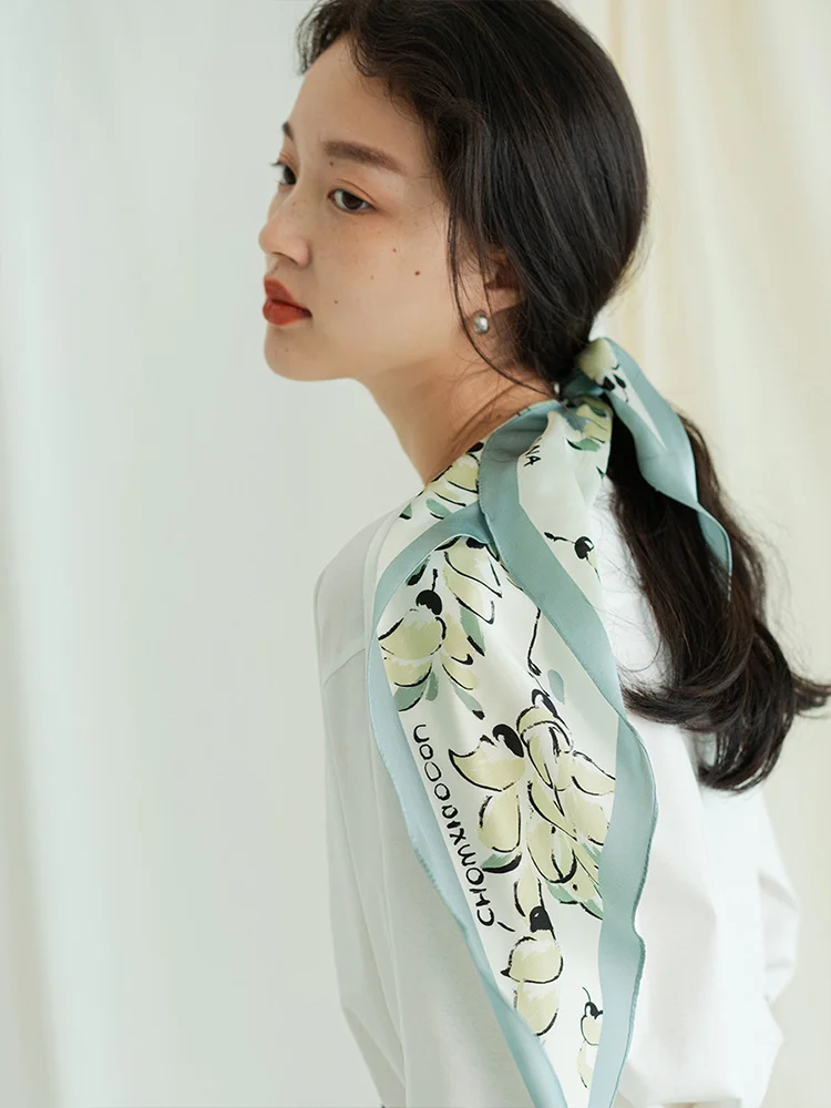 

Оригинальный двусторонний шелковый платок-повязка для волос с принтом, маленький, длинный, с ромбовидным узором, в ретро-стиле, для сумок, в британском стиле, многофункциональный, женский, А...