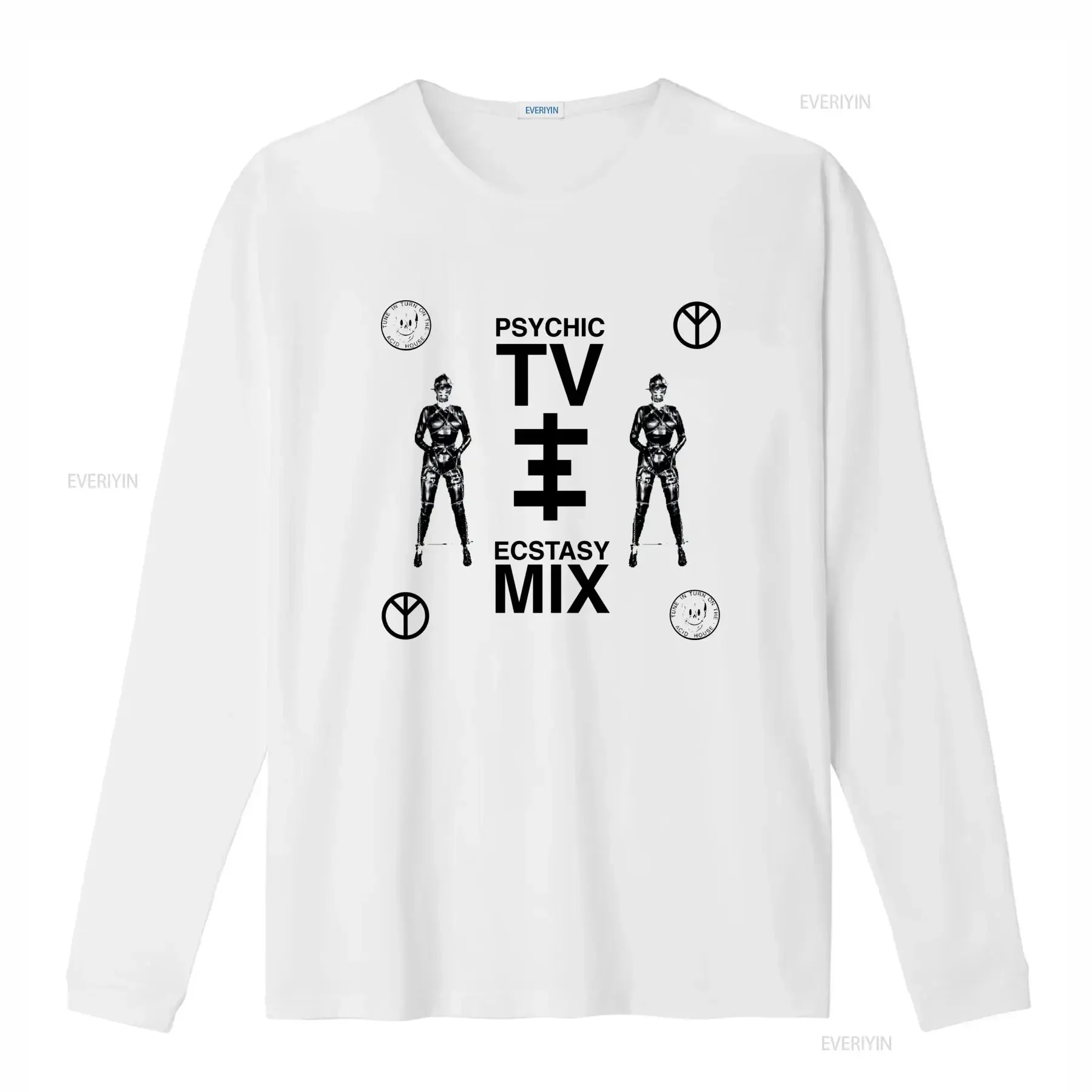 Psychic Tv Ecstasy Mix T Shirt Experimental Industrial Psychedelic Rock Post Punk Music Inspired Handmade Cotton High Quality