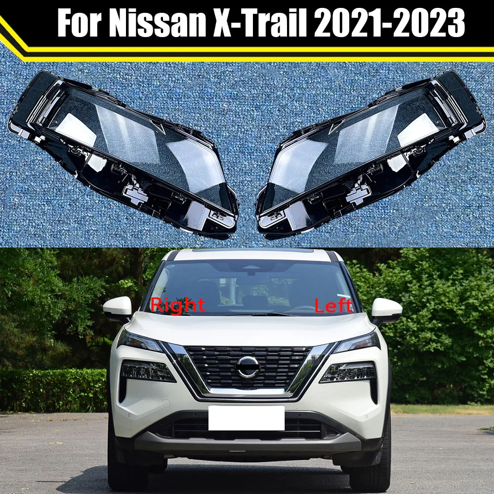 

Car Lampshade Lamp Shell Front Headlamp Mask Glass Lens Headlight Cover For Nissan X-Trail 2021 2022 2023 Autot Lampcover