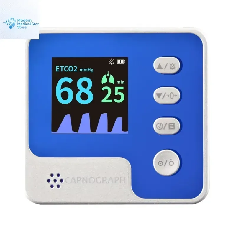 2026 New, High Quality, Veterinary Capnograph with ETCO2 Sensor for Patient Respiratory Tract Monitoring in