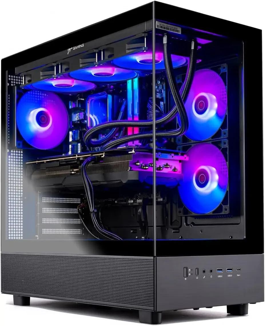 Skytech Gaming Azure 3 Desktop PC, Ryzen 7 9800X3D 4.7 GHz (5.2 GHz), NVIDIA RTX 5080 16GB, 2TB NVMe SSD, 32GB DDR5 RAM 6000 RGB
