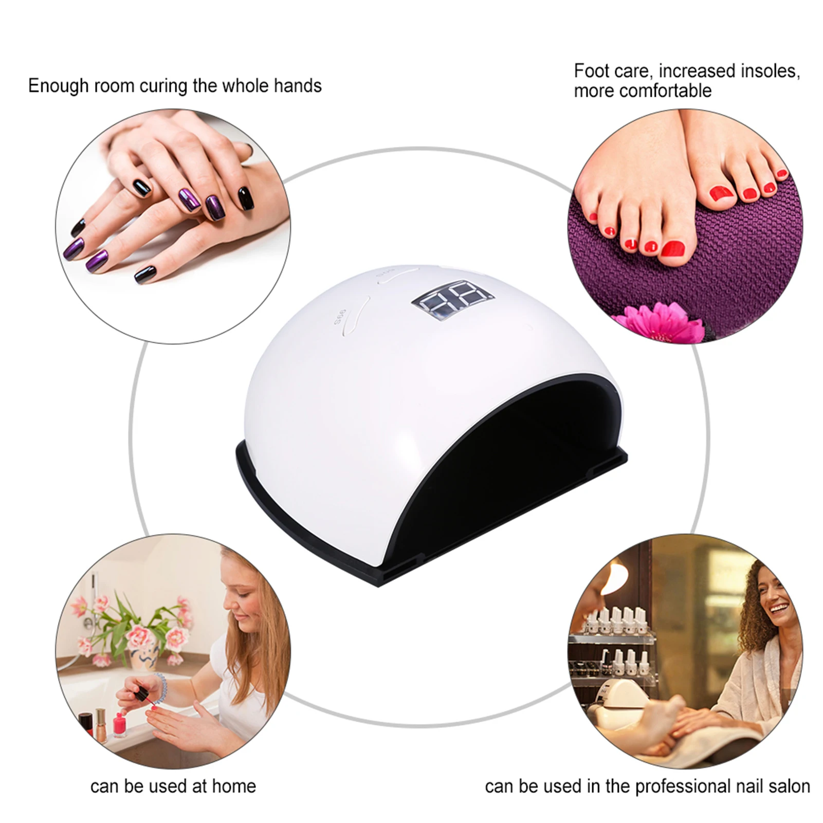 Nail Art Tools Nail Dryer Machine UVLED Nail Lamp Nail Dryer for Nail Gel Polish Curing with Smart Sensor Manicure Pedicure Tool