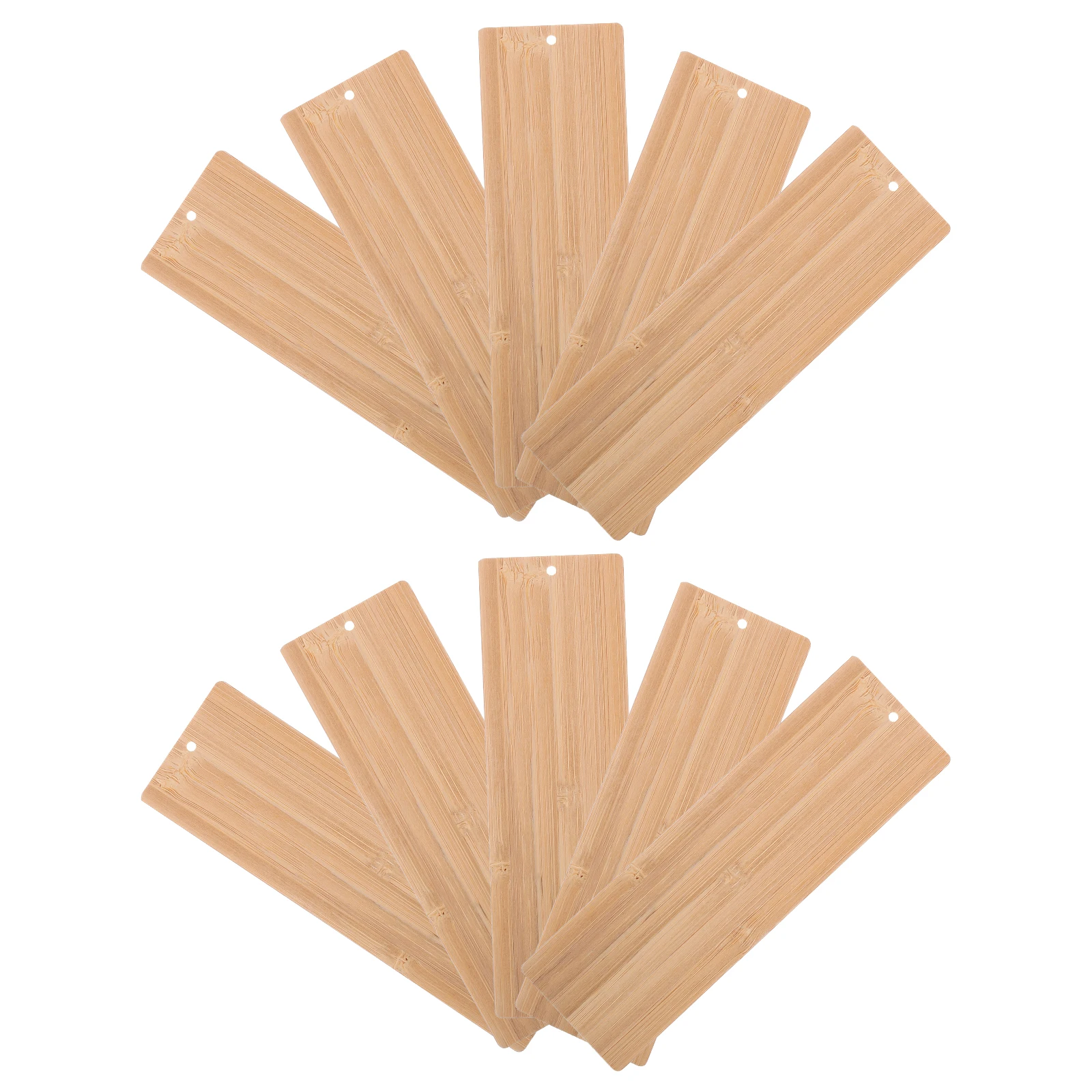 

10 Pcs Bamboo Sheet Bookmark Material 16cmx5cmx0 2cm Blank Bookmarks Unfinished Tags Craft Supplies Student Accessories