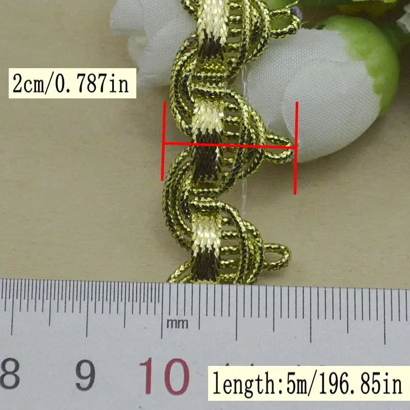 5Meters/196.85In Each Pack New Clothing Accessories Lace Supplies Intimates Exquisite Headwear Accessories Pagoda Lace Wool Lace