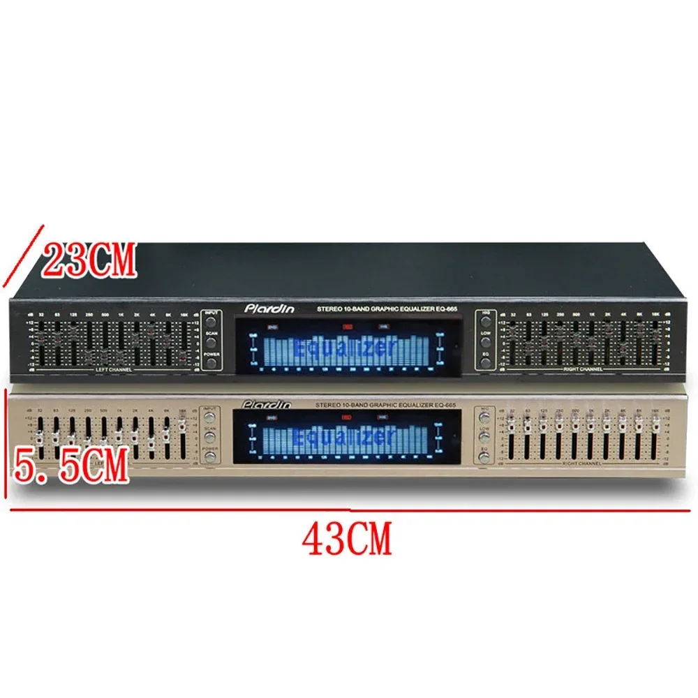 220V EQ665 Equalizer Hifi Home EQ Equalizer Dual 10 BAND Stereo Treble Alto Bass Regulation With Built-in Bluetooth