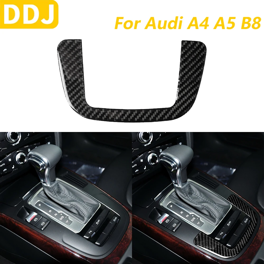 

Для Audi A4 B8 A5 S5 2008-2017 углеродное волокно, многофункциональная кнопка переключения передач, рамка, панель, декоративная наклейка на автомобильные аксессуары