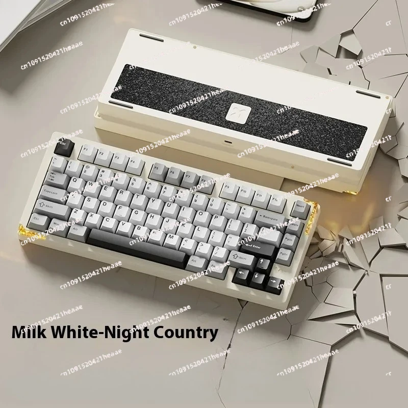 Suitable for Aluminium Alloy Wireless Buletooth Three-Mode Custom Gaming Keyboard，75 E-sports Mechanical Keyboard