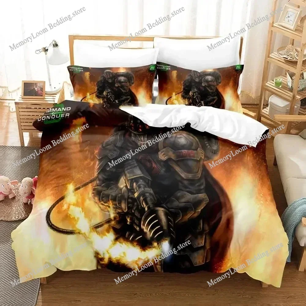 Game Command And Conque Bedding Set Duvet Cover Bed Set Quilt Cover Pillowcase Comforter king Queen Size Boys Adult