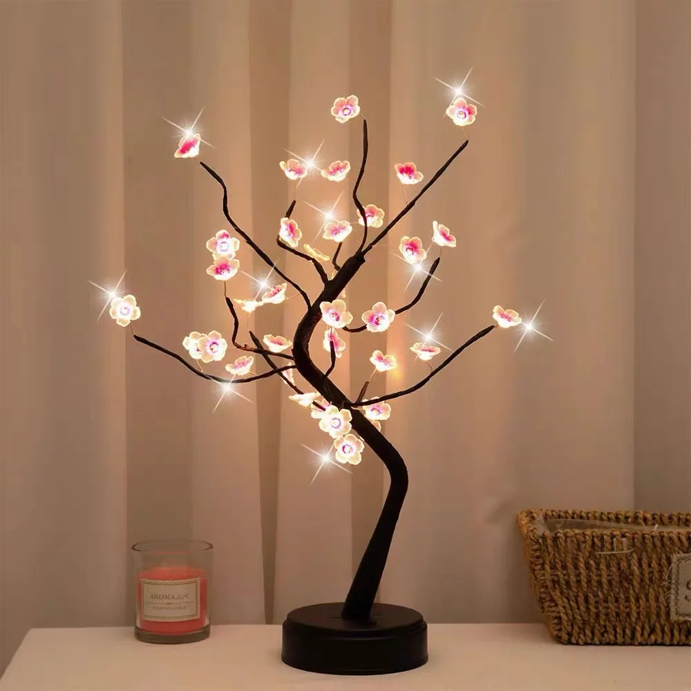 

courtyard bedroom living room luminous tree bedside lamp ornament, lamp branch decoration atmosphere night light string lighting