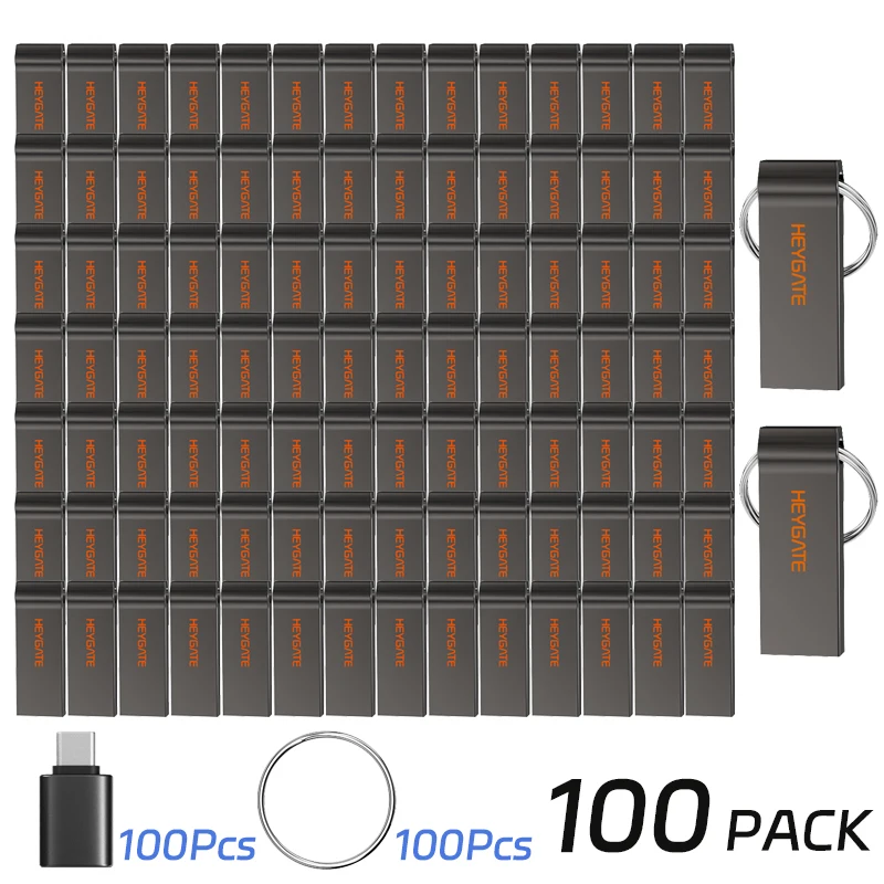 25 stuks 50 stuks 100 stuks USB 2.0 Flash Drive Metalen Pendrive 64GB 32GB 8GB 4GB 2GB 1GB 128GB Geheugen Flash USB Stick 16GB Pen Drive