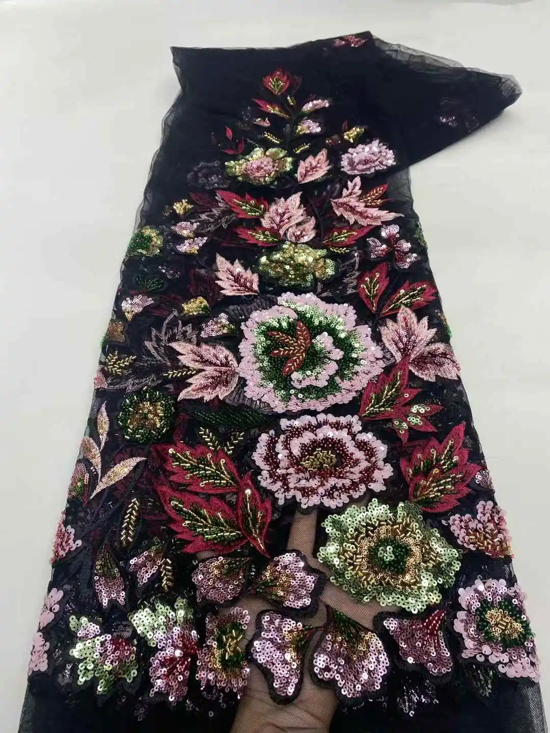 África nigeriana con cuentas encaje de malla francesa con lentejuelas alta calidad 2025 encaje bordado lentejuelas encaje para vestidos de novia mujeres