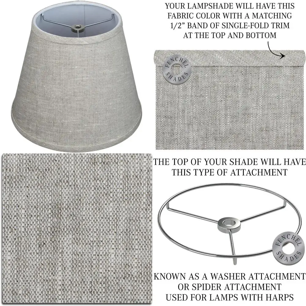 

Круглый абажур с 6 верхними диаметрами, 10 нижних диаметром, 8 наклонных высотов и насадкой-пауком 0,4 для потолочных светильников