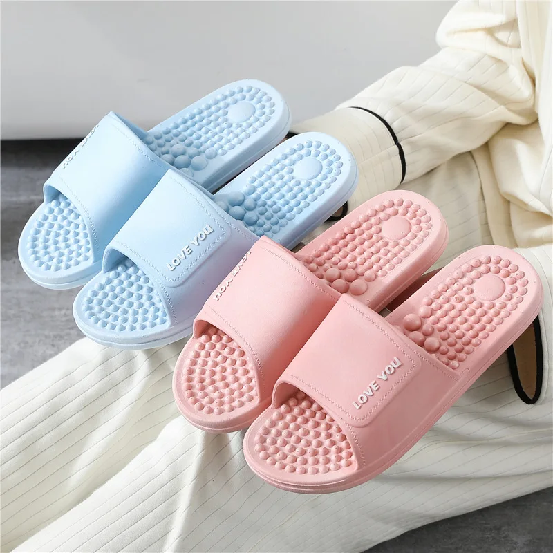 Women Massage Slide Bathroom Slippers Vacation Shoes Hotel Slippers