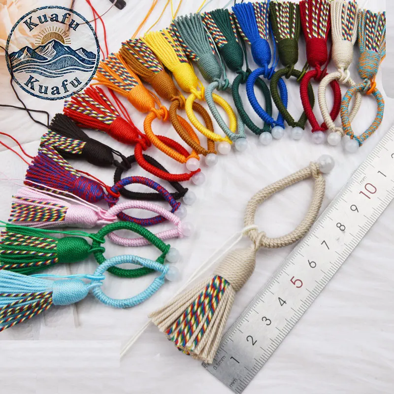 

2pcs 5cm Hand Twisted Cotton Thread Tassels Fringe DIY Key Hooks Pendant Tassel For Handbag Key Chain Decoration Accessories