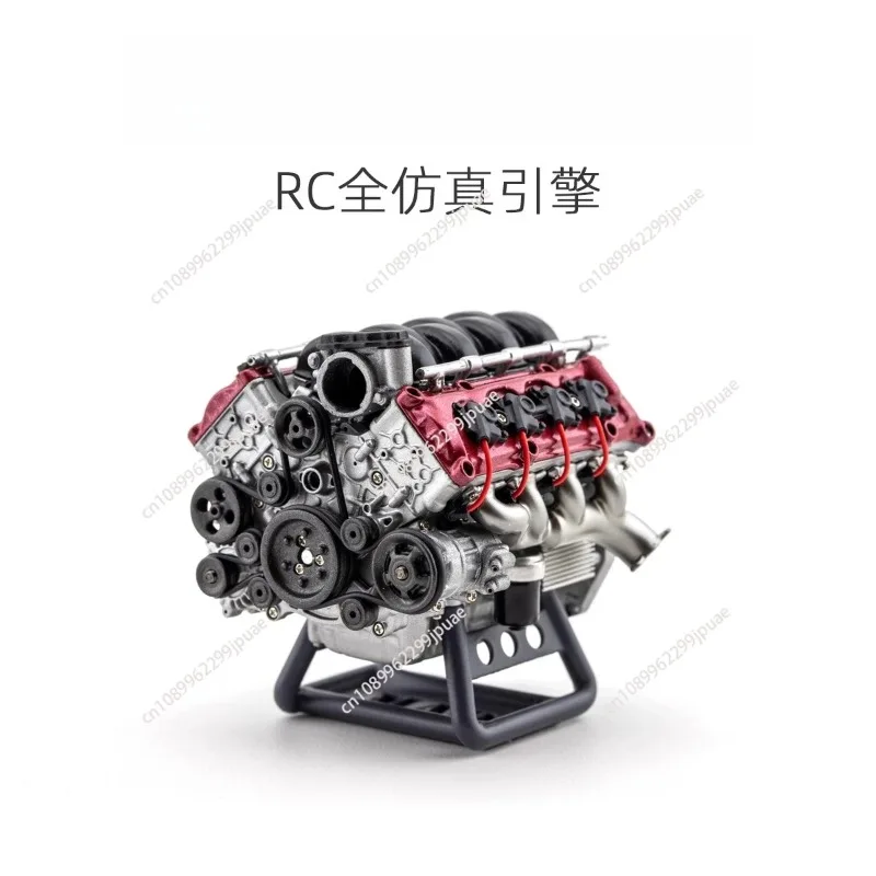 90104 Mini V8 Simulation Engine High Performance RC Crawler Upgrade Parts Fit 1/10 RC Rock Vehicle SCX10 II VS410 Pro UltraCapra