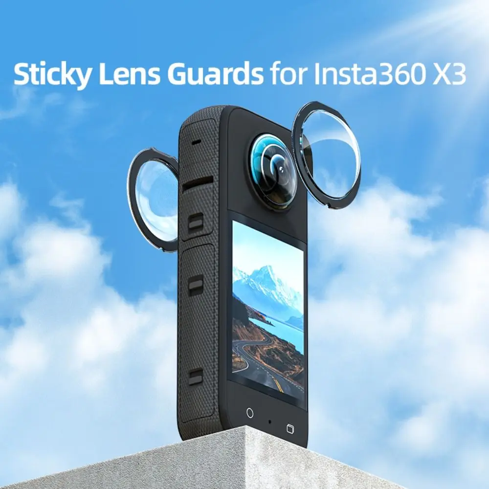 Camera Cover Panoramic Sticky Lens Guards Dual-Lens Anti-Scratch Lens Protector For Insta360 X3 view 3