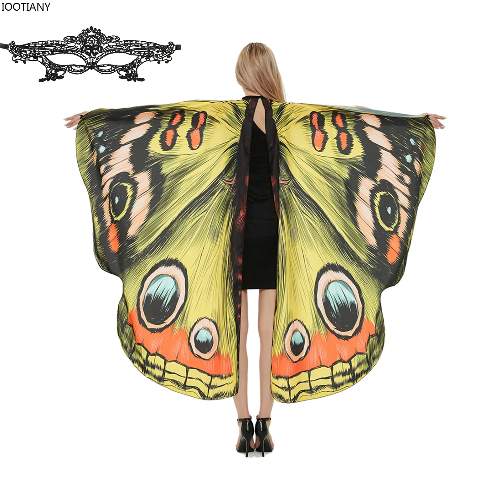 IOOTIANY-capa de mariposa para adultos, chal de acuarela, decoración de alas de mariposa, vestido de vacaciones, Halloween, 2024