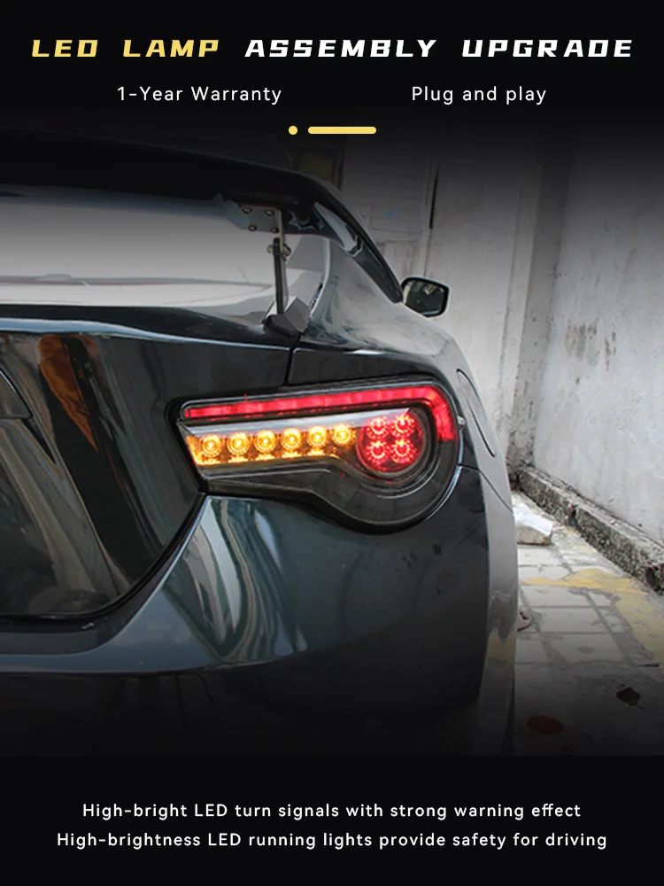 Car Lights for Toyota GT86 BRZ 2012-2020 LED Auto Taillights Upgrade High Configure Design Refit Rear Lamp Accessories