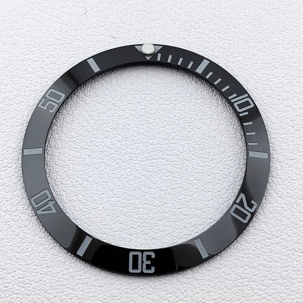 38-30,7 mm Keramik-Lünette mit schräger Oberfläche und Super-Luminova-Beschichtung, passend für 40-mm-Uhrengehäuse, Uhrenzubehörteile – Detail 2