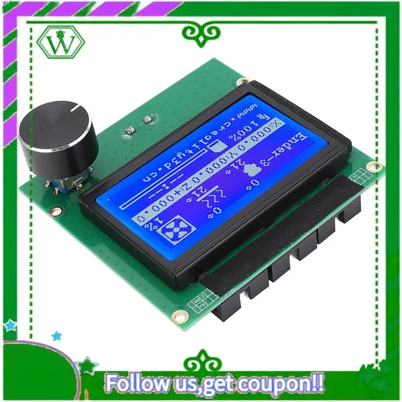Reliable-3D Printer LCD Display Screen With Control Panel, 12864 Blue Screen For Ender 3, 3S, 3X, 3 Pro