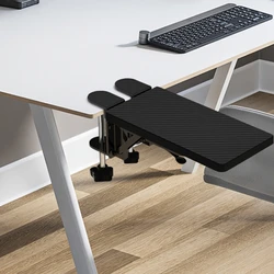 2-piece/set Foldable/Sliding Desk Extension Plate Support Clipon Keyboard Tray Hand Rest for Computer Laptops Durable