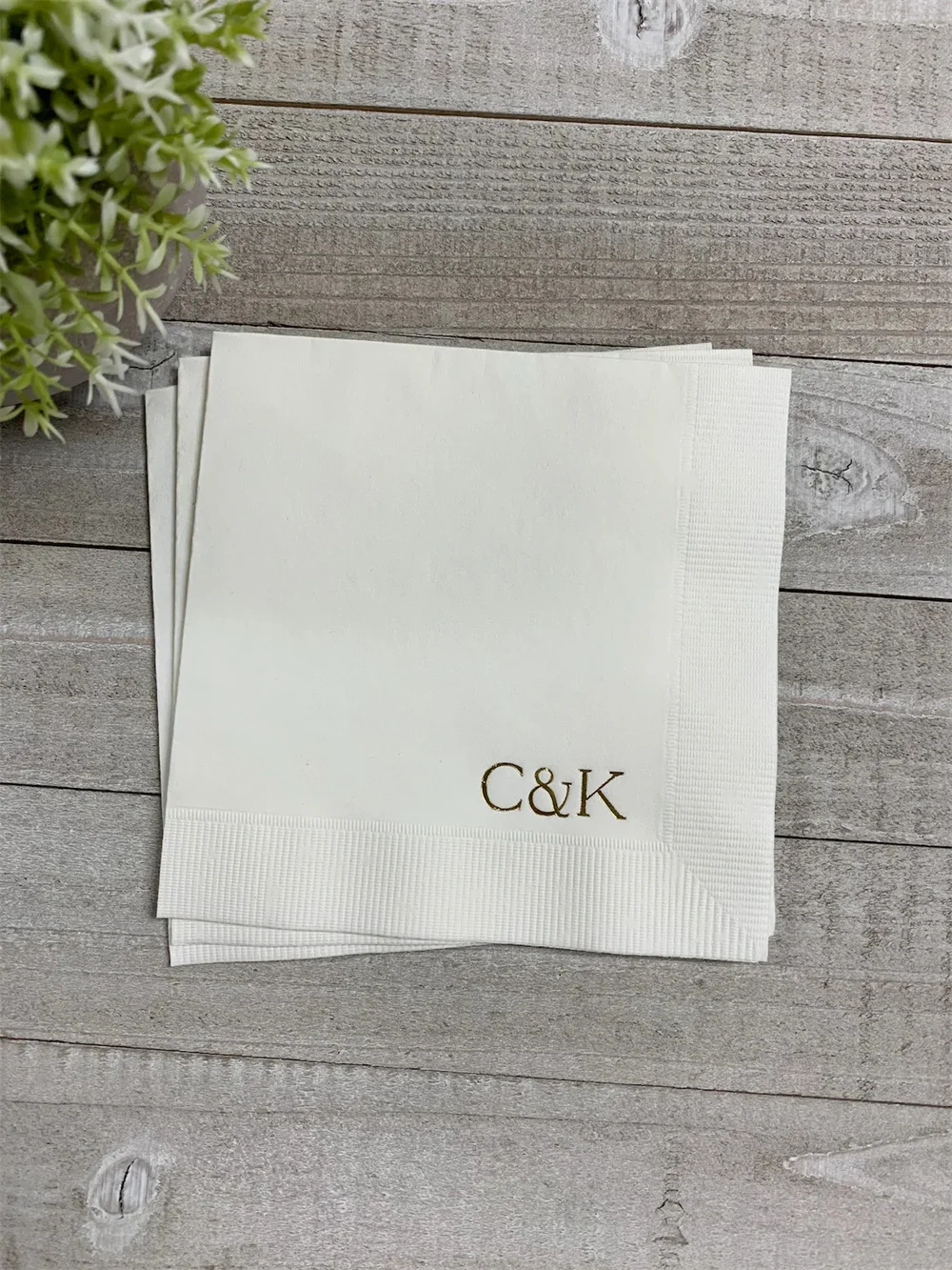 50PCS Personalized Napkins Personalized Napkins Wedding Personalized Cocktail Beverage Paper Anniversary Party Monogram Custom L