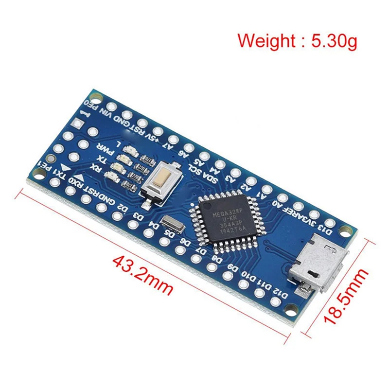 AED6-2Pcs For Type-C Nano Board V3.0 With PIN Headers Compatible With Electronics Development Board ATMEGA328P