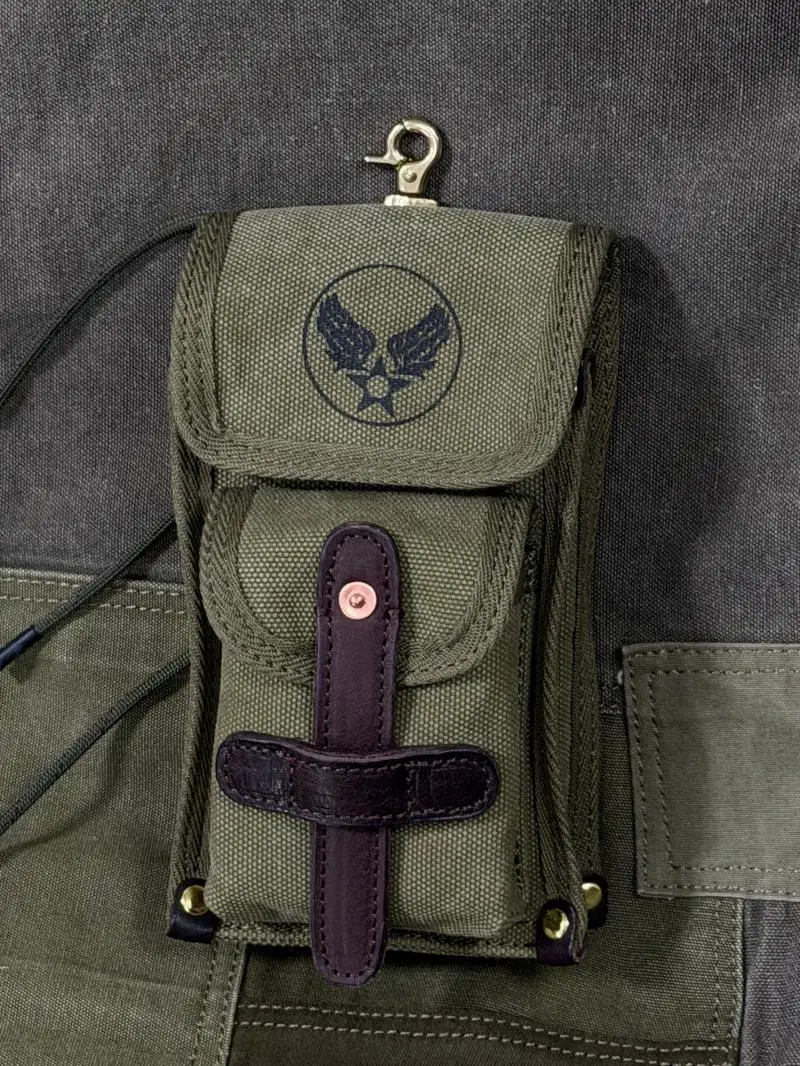 Vertical Belt Waist Pack Unisex, Multi-Functional Outdoor Phone Holster, Wear Resistant Dual Layer Utility Pouch for Hiking Camp