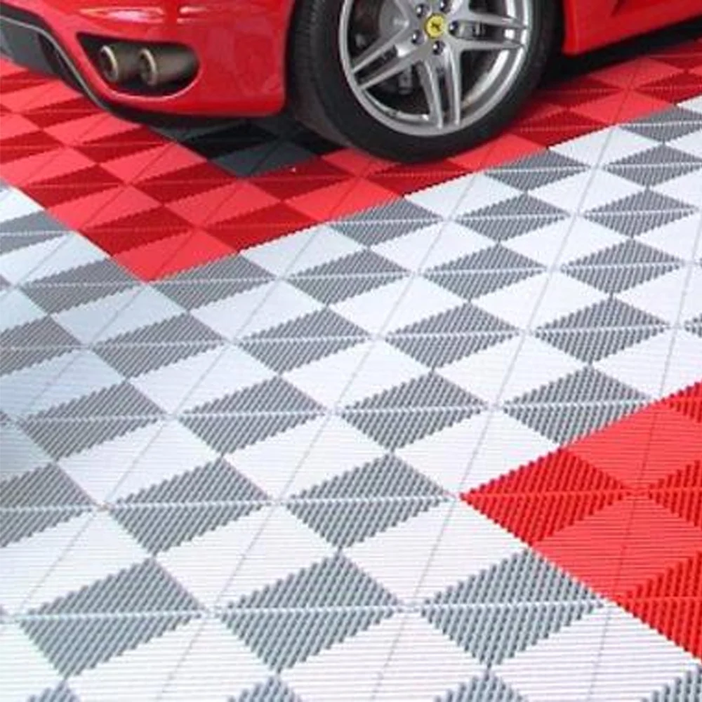 40x40x1.8cm Hot Sell Multifunction Interlocking Garage Floor Tiles Outdoor Interlocking Sports Plastic Floor Tiles Car Wash Room