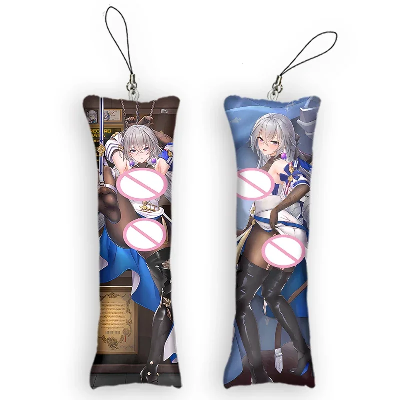 

New Fashion Honkai Star Rail Bronya Rand Theme Character Cosplay Mini Dakimakura Keychain Anime 2-Sided Print Small P