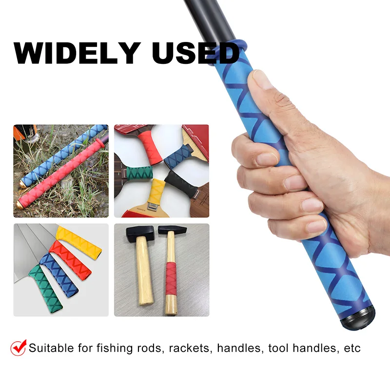 X Pattern 15-60mm Non Slip Heat Shrink Tube 2:1 Shrinkage Ratio For Fishing Rod Anti-slip Protect Wrap DIY Electrical Insulation